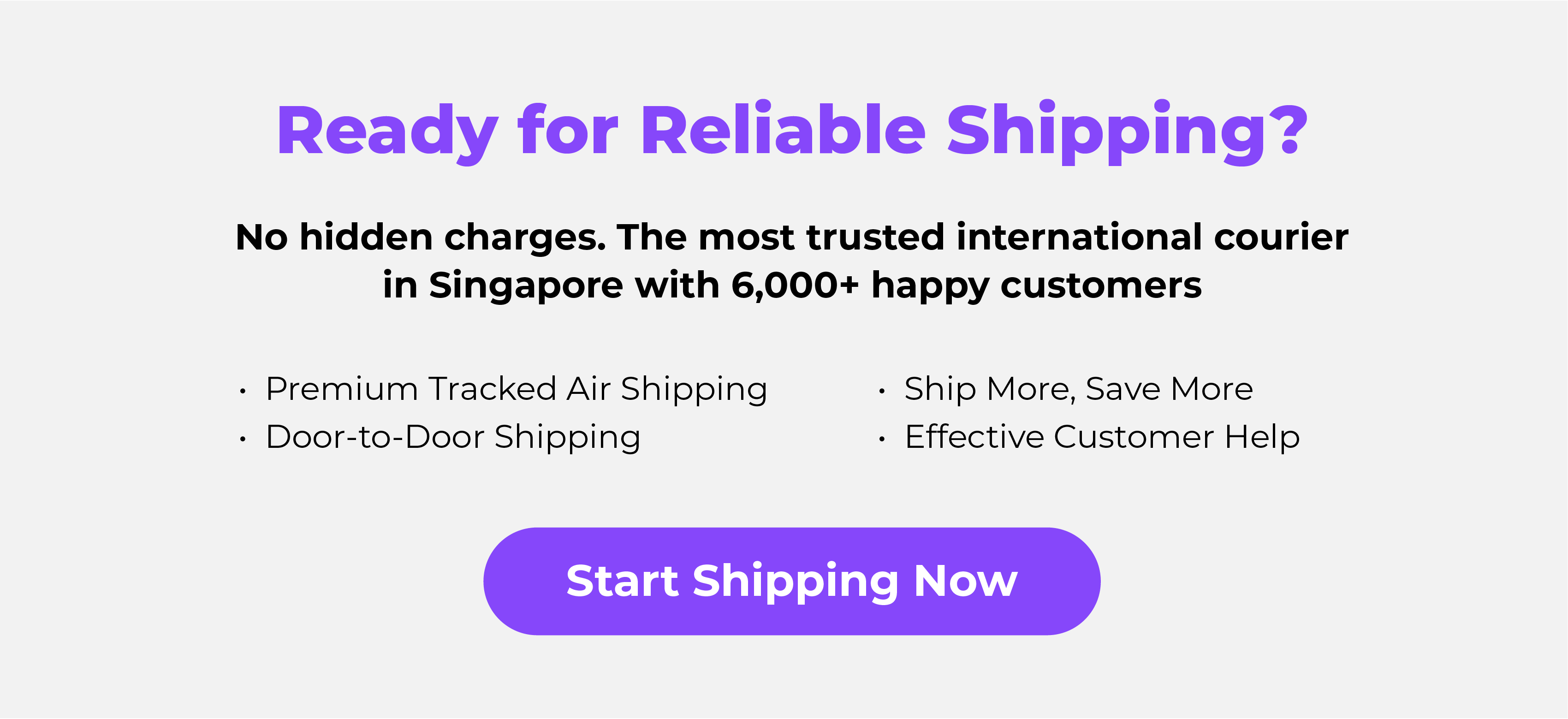 Ready for reliable shipping? Sign up now