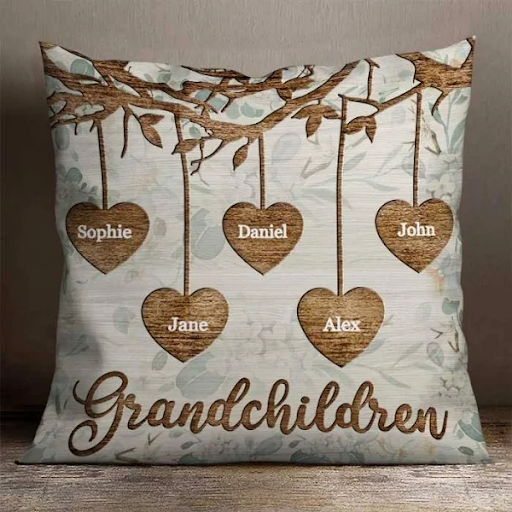 grandkids names pillow