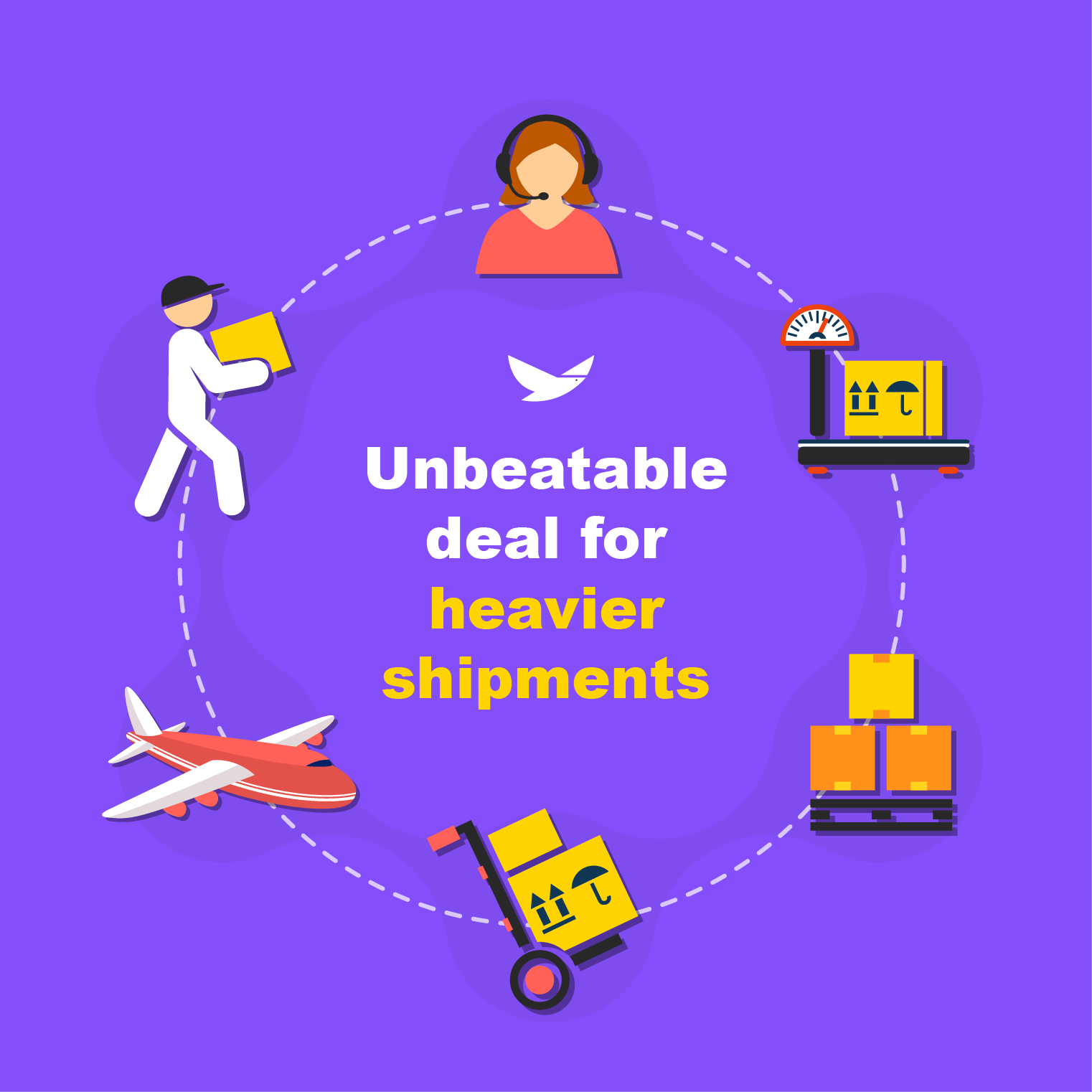 justship bigger saving for heavier shipment